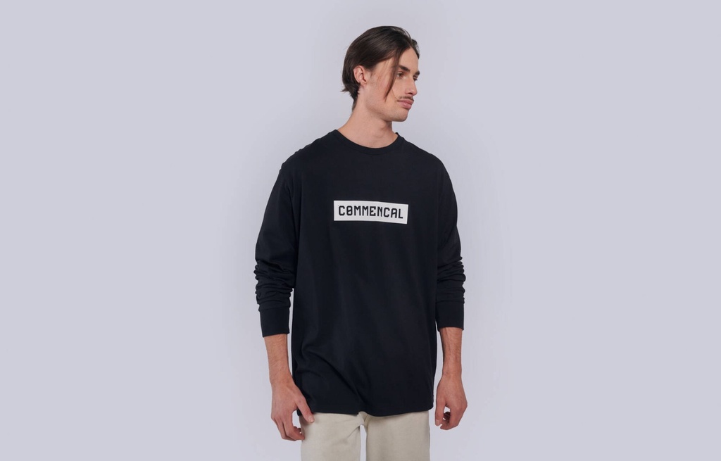 T-SHIRT COMMENCAL MANCHES LONGUES CORPORATE BLACK - Foto 1