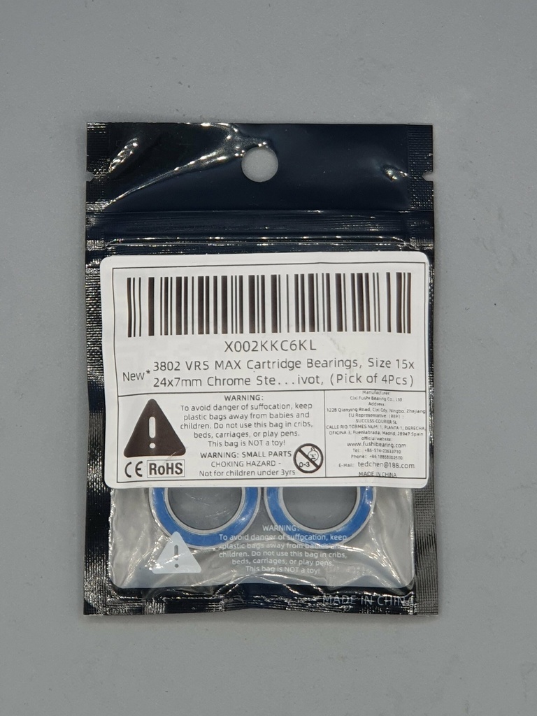 [X002KKC6KL] Rodamientos (Coginetes) 3802 VRS MAX SIZE 15x24xmm.