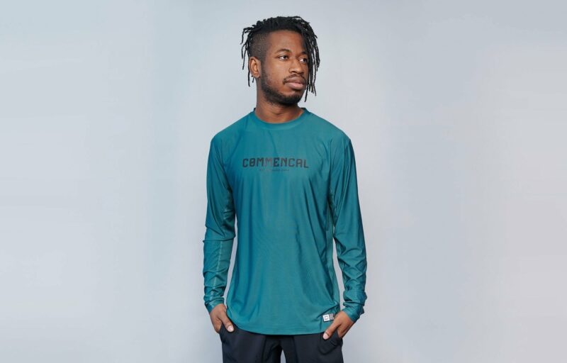 MAILLOT COMMENCAL LIGHTECH MANGA LARGA CORPORATE DEEP OCEAN - Imagen 3